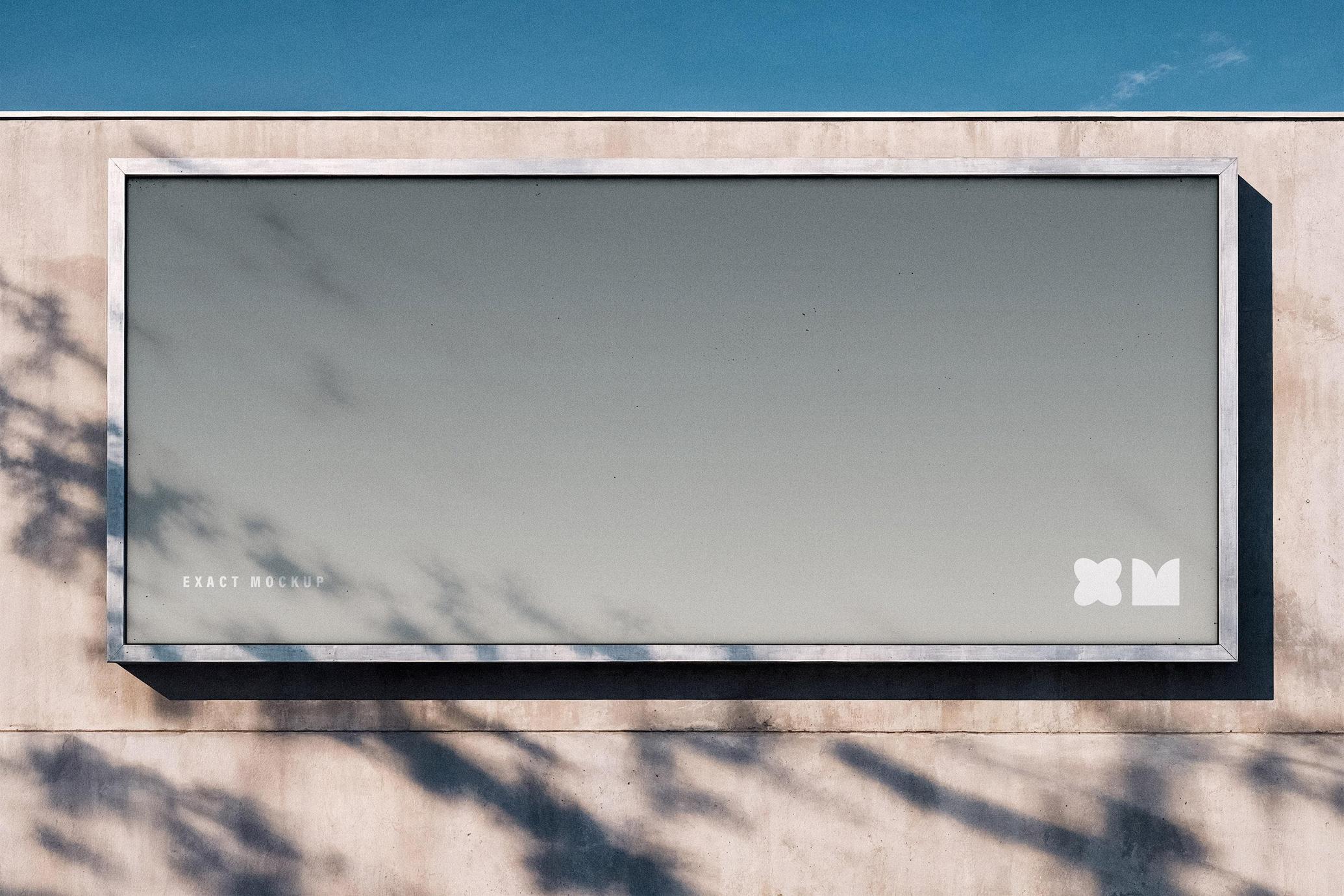 Outdoor Wall Billboard Mockup