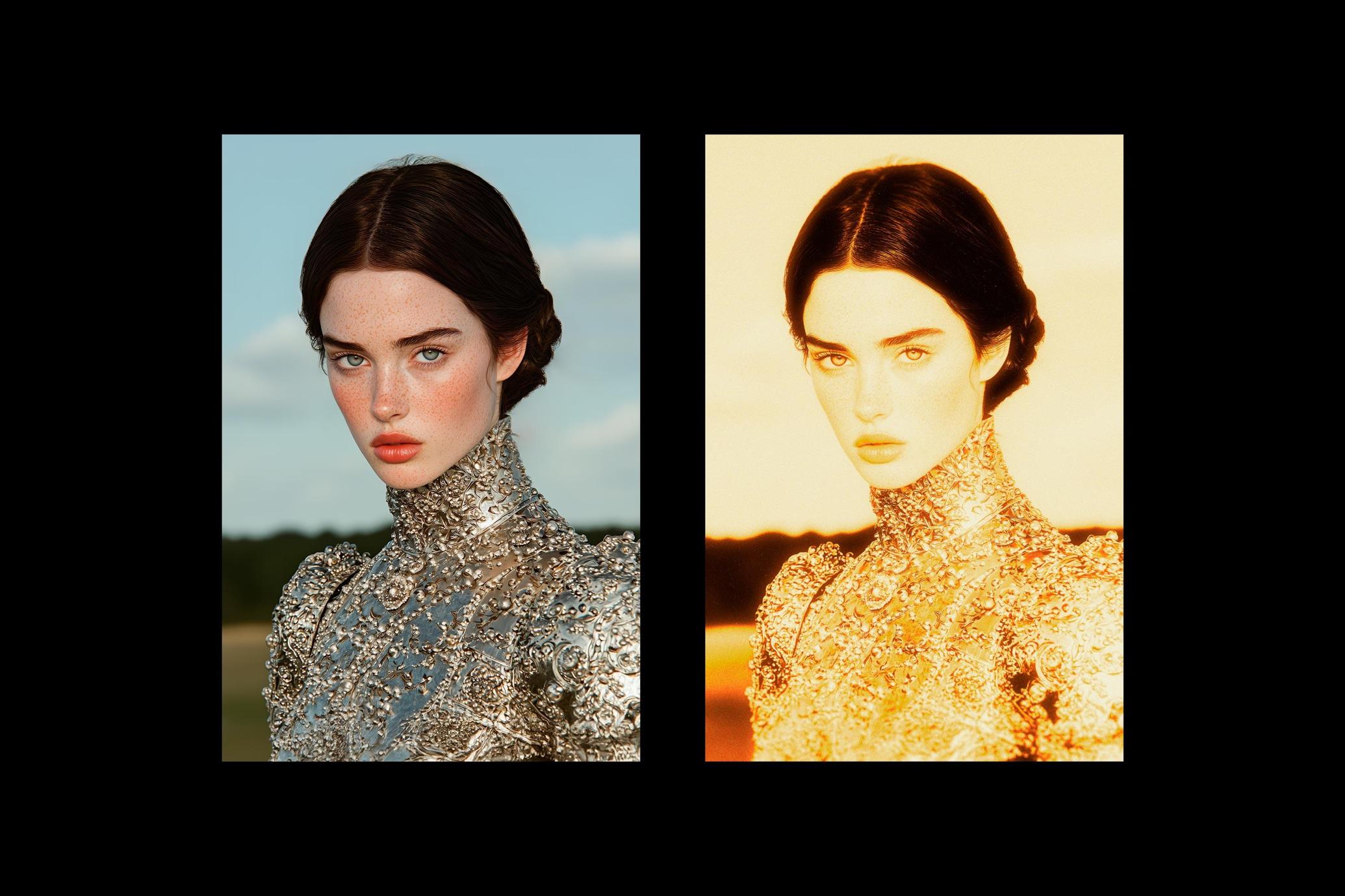 Golden Glowing Photo Effect