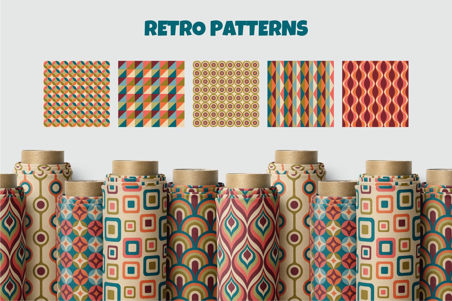 MID CENTURY Modern Seamless Patterns
