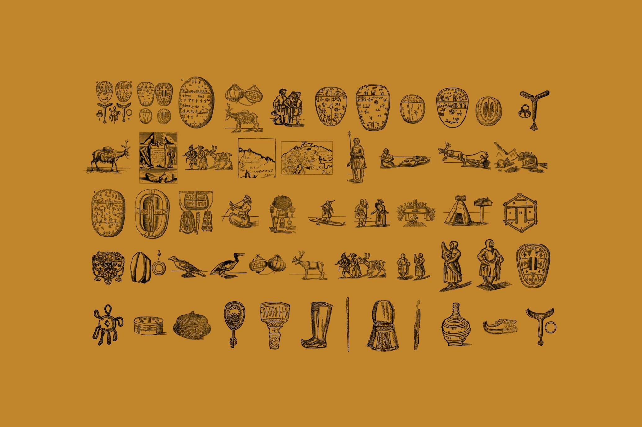 History of Lapland Illustrations Set