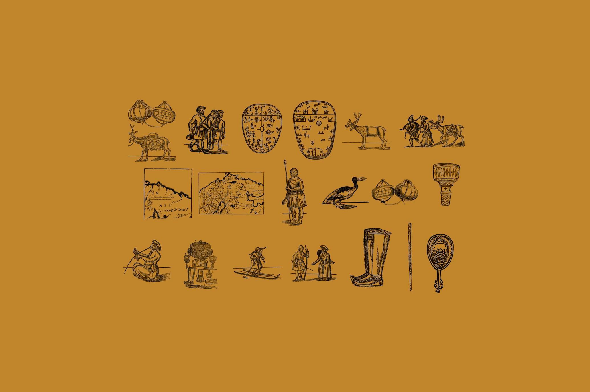 History of Lapland Illustrations Set