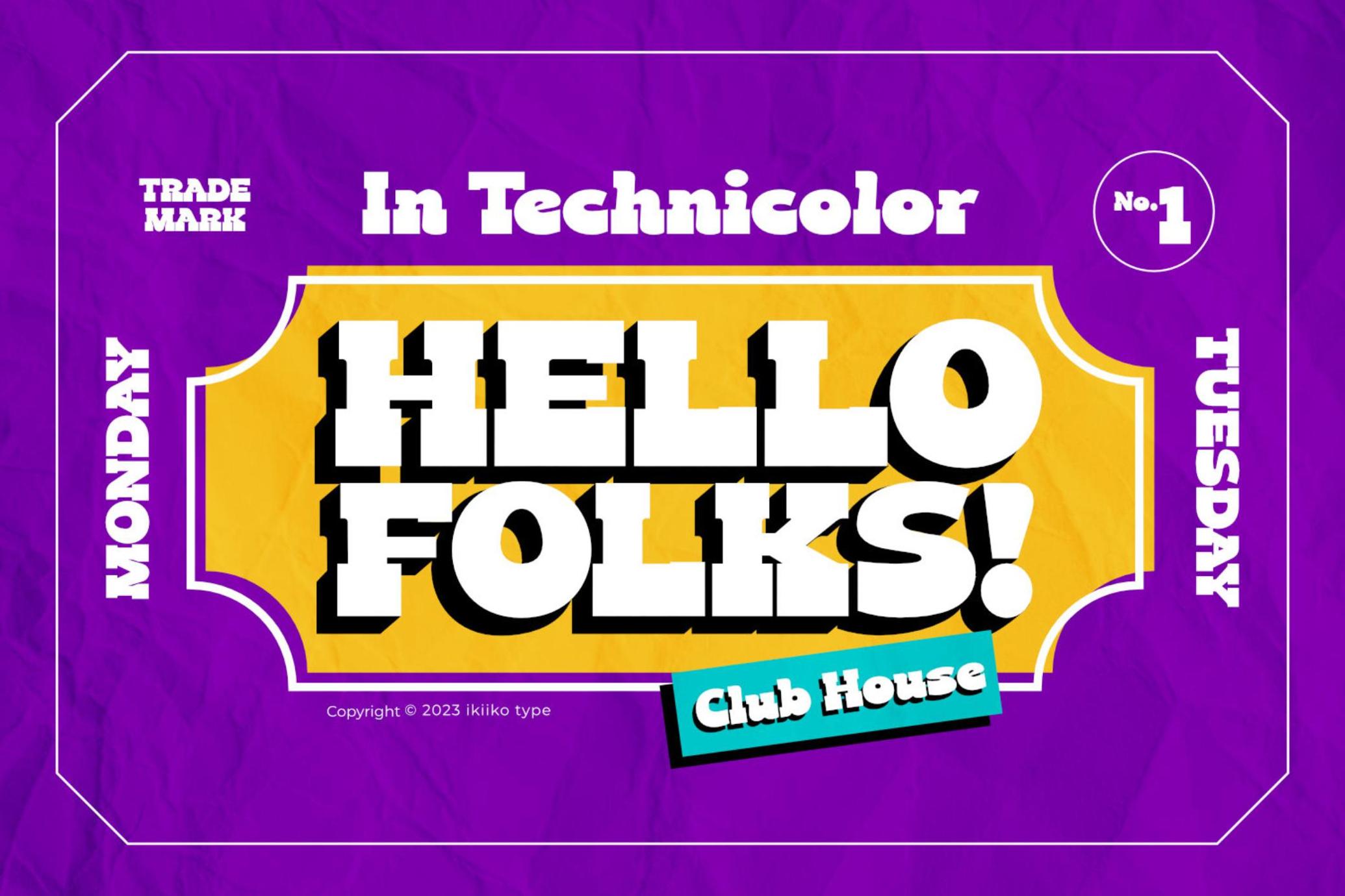 Monday Tuesday - Retro Cartoon Font