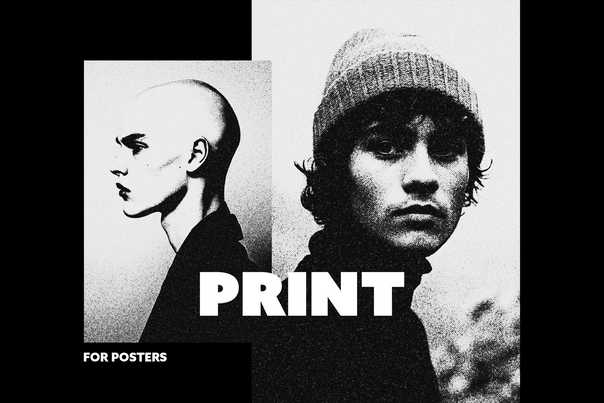 Old Print Poster Effect