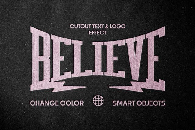 Debossed Text & Logo Effect