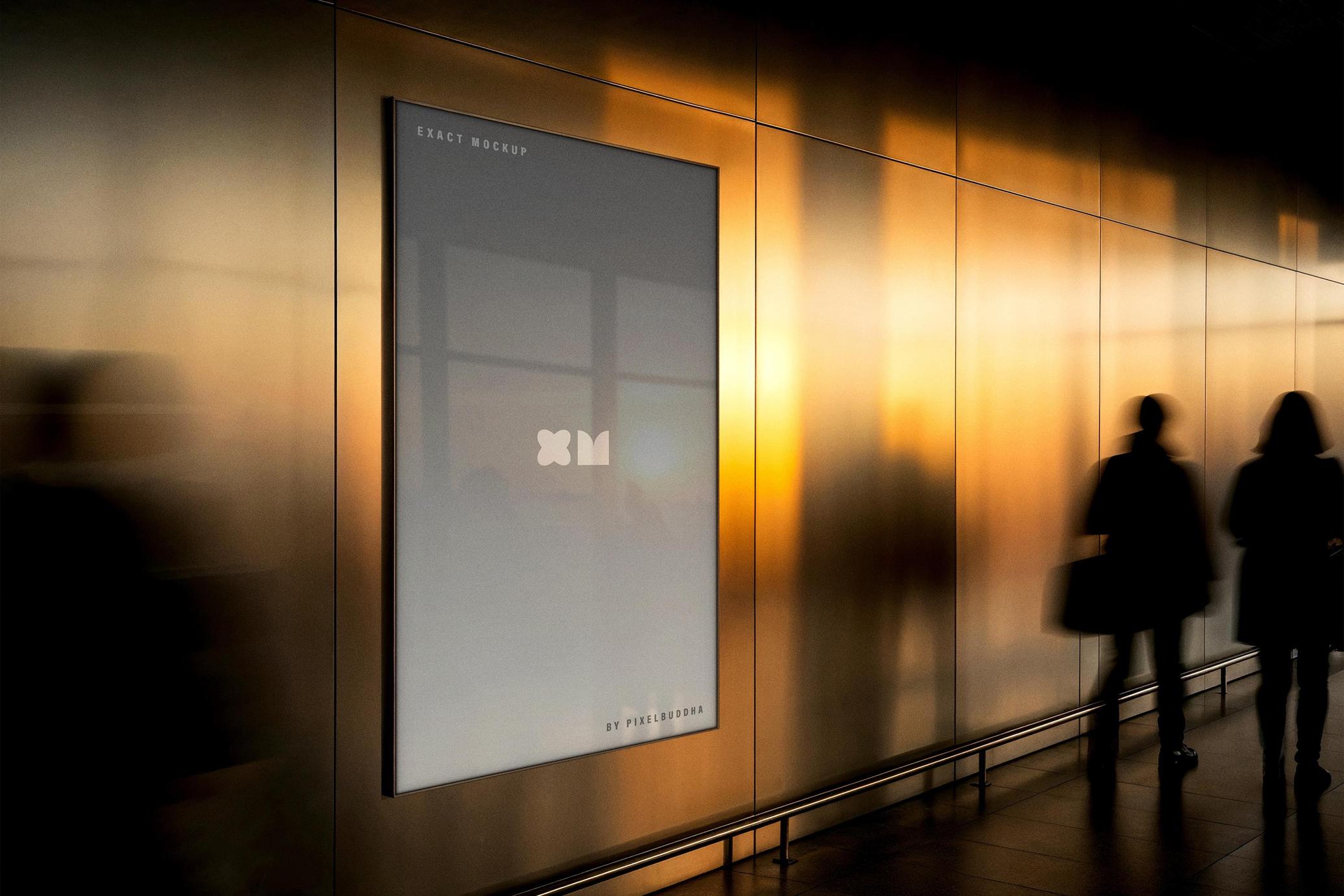 Framed Glass Poster Mockup
