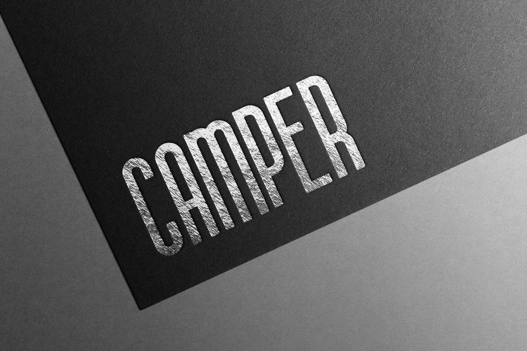 Metallic Emboss Logo Mockup