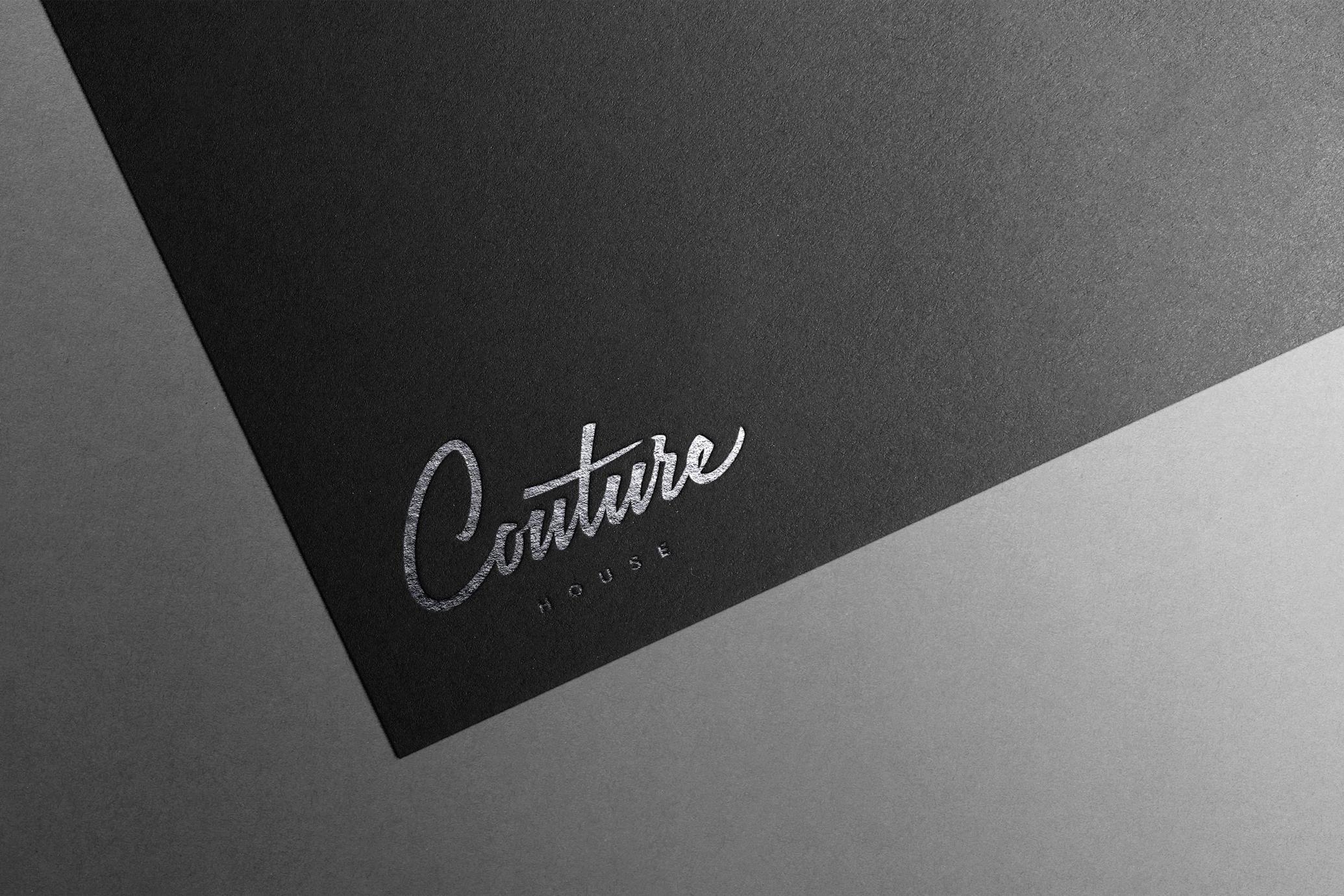 Metallic Emboss Logo Mockup