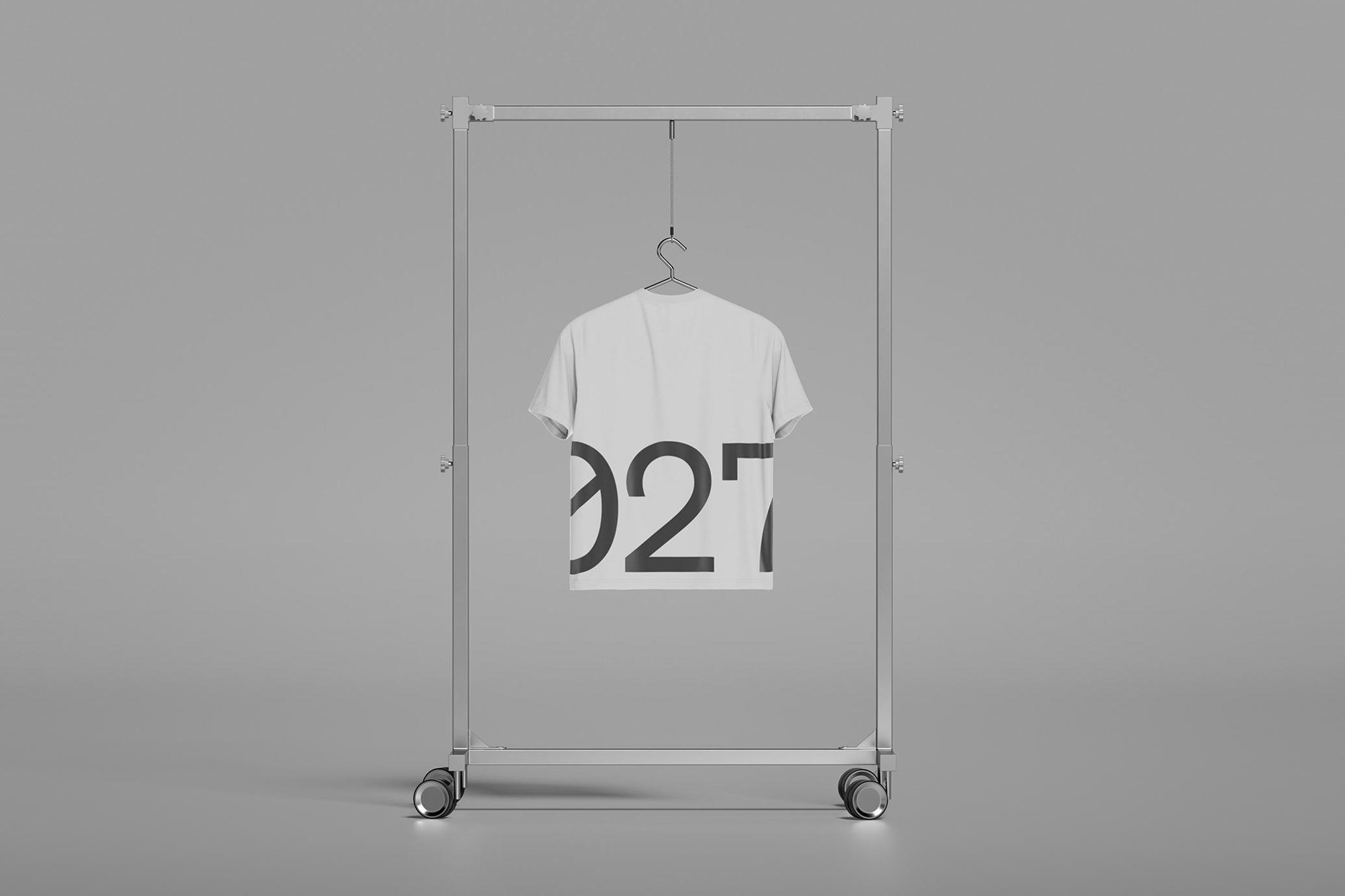 Minimal Hanging T-Shirt Mockup