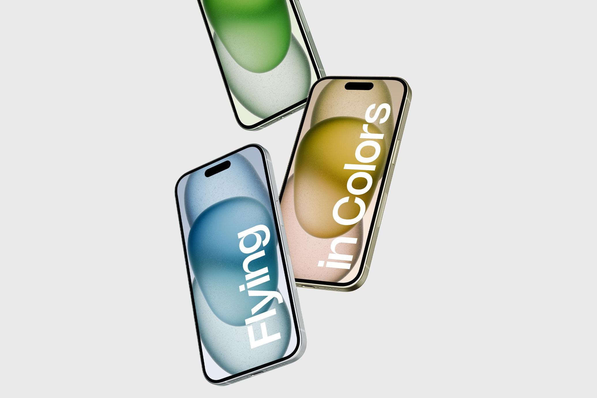 Flying iPhone Mockup Set