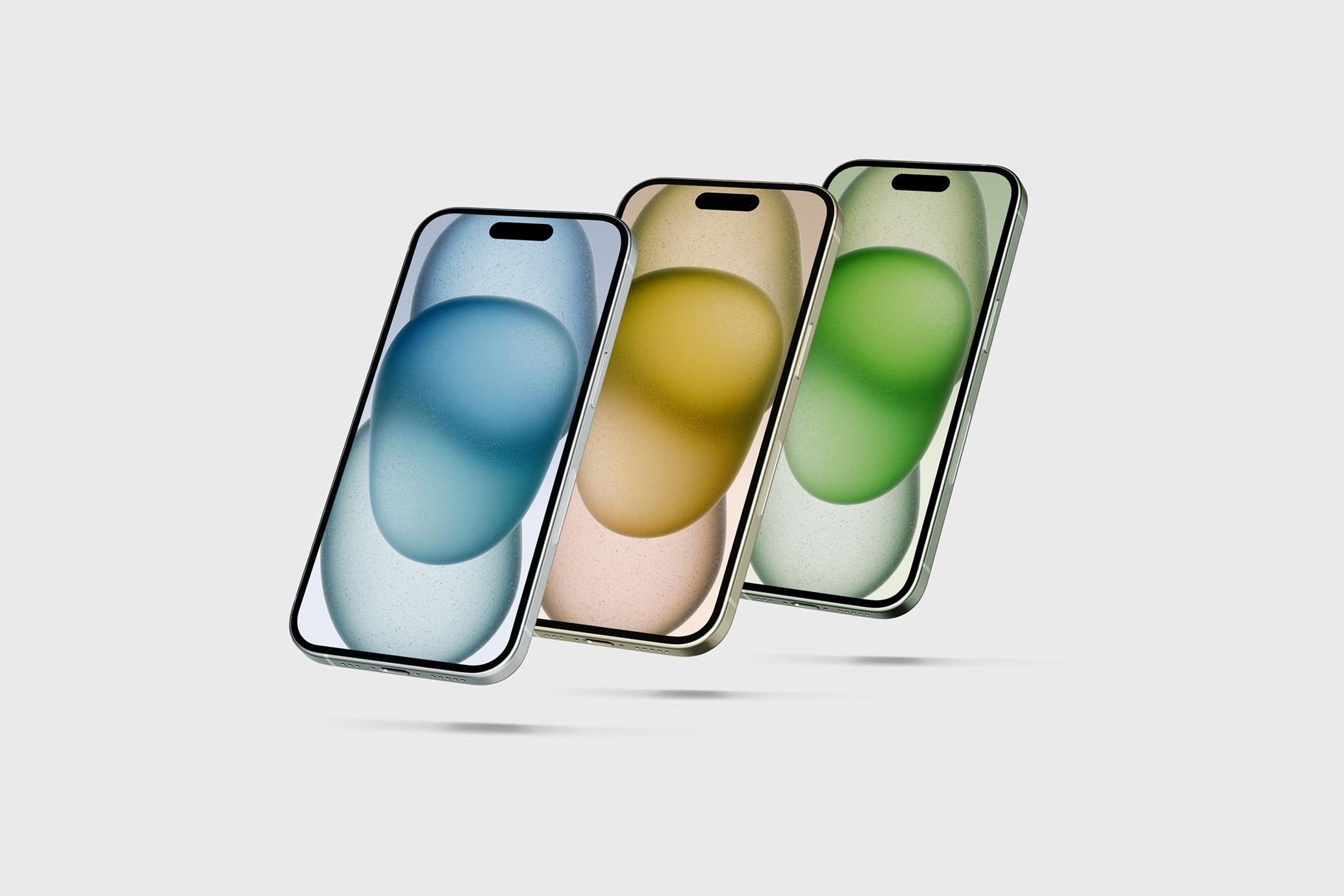 Flying iPhone Mockup Set