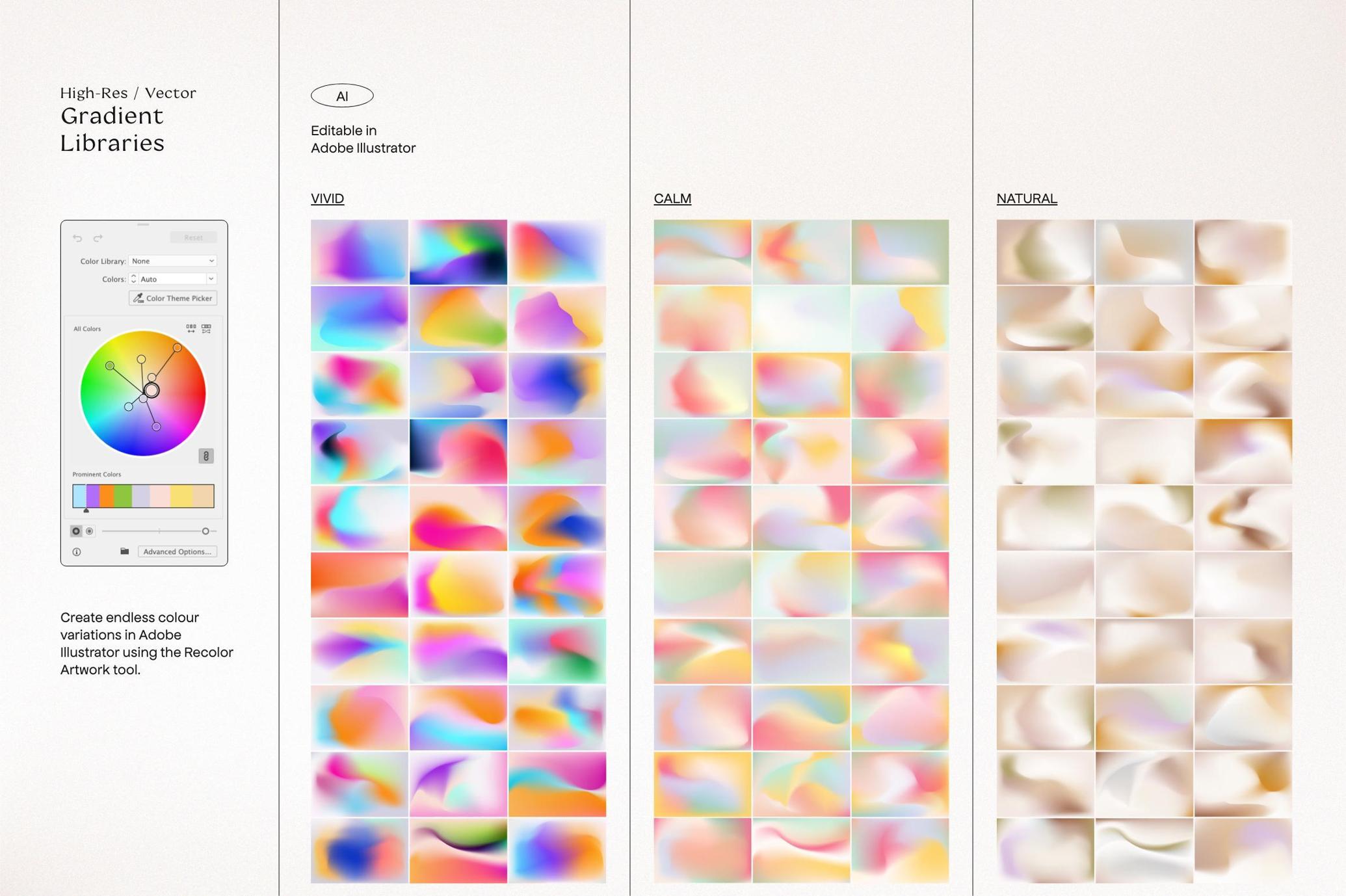 Angeles - Retro Gradients & Shapes