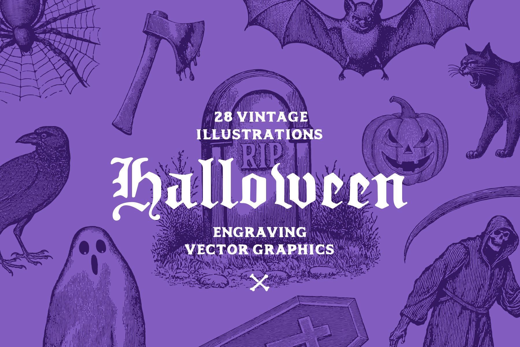 Vintage Halloween Illustrations