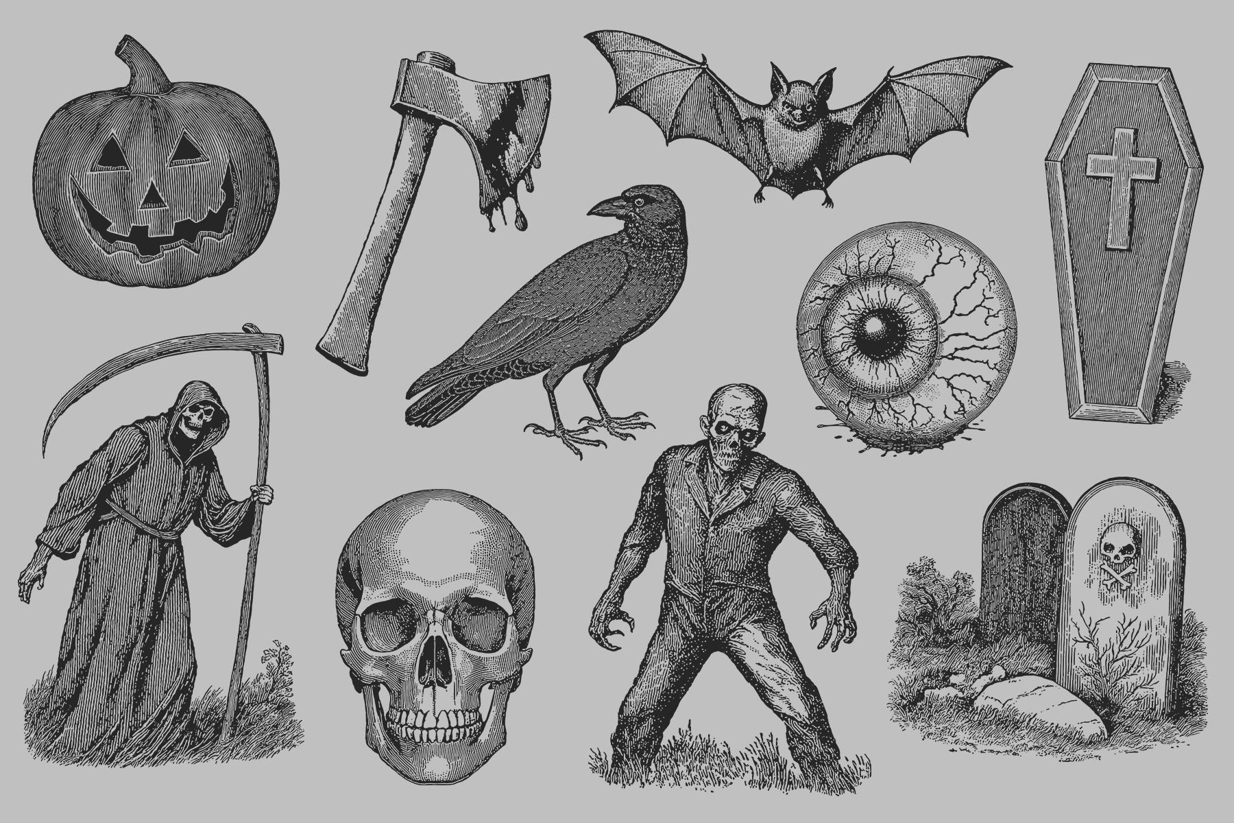 Vintage Halloween Illustrations