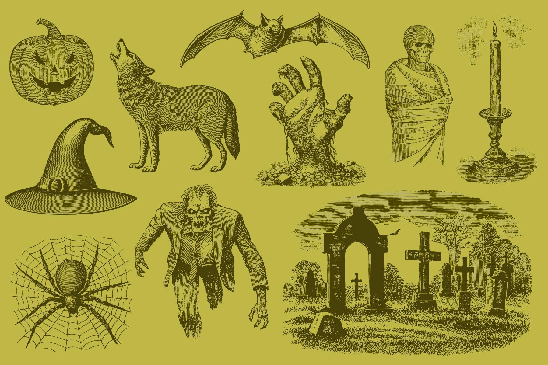 Vintage Halloween Illustrations