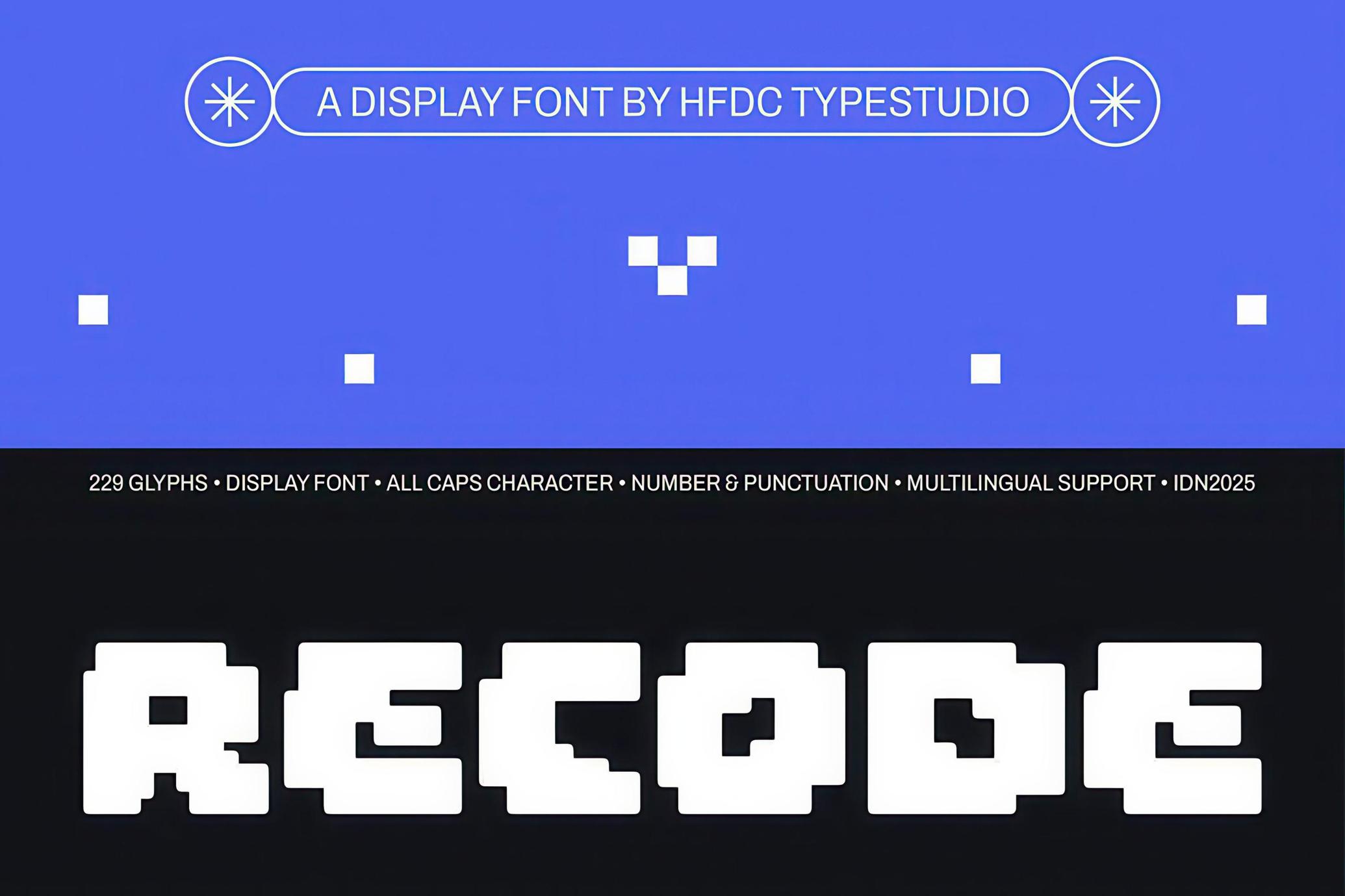 Recode HF Bold Pixel Typeface