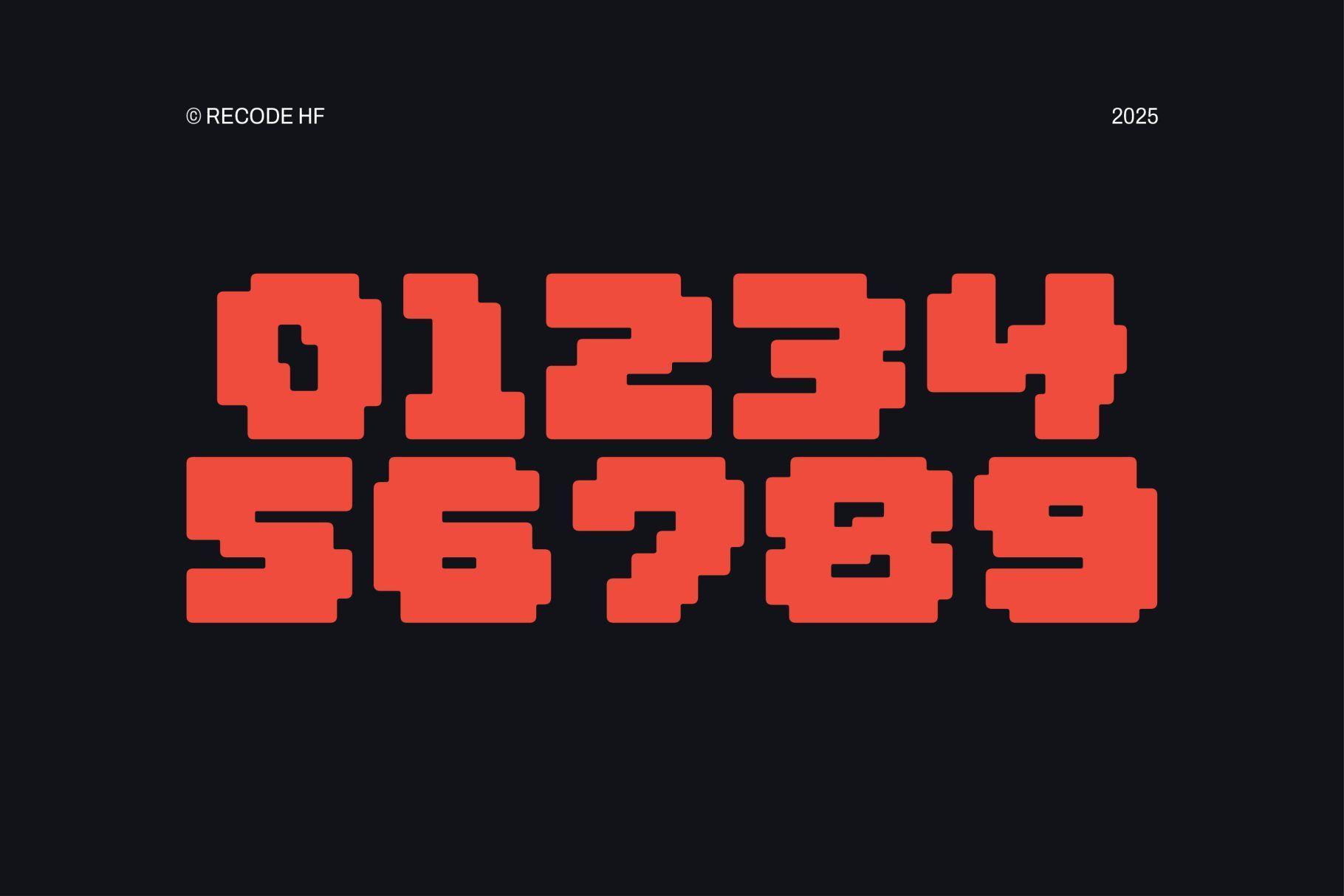 Recode HF Bold Pixel Typeface
