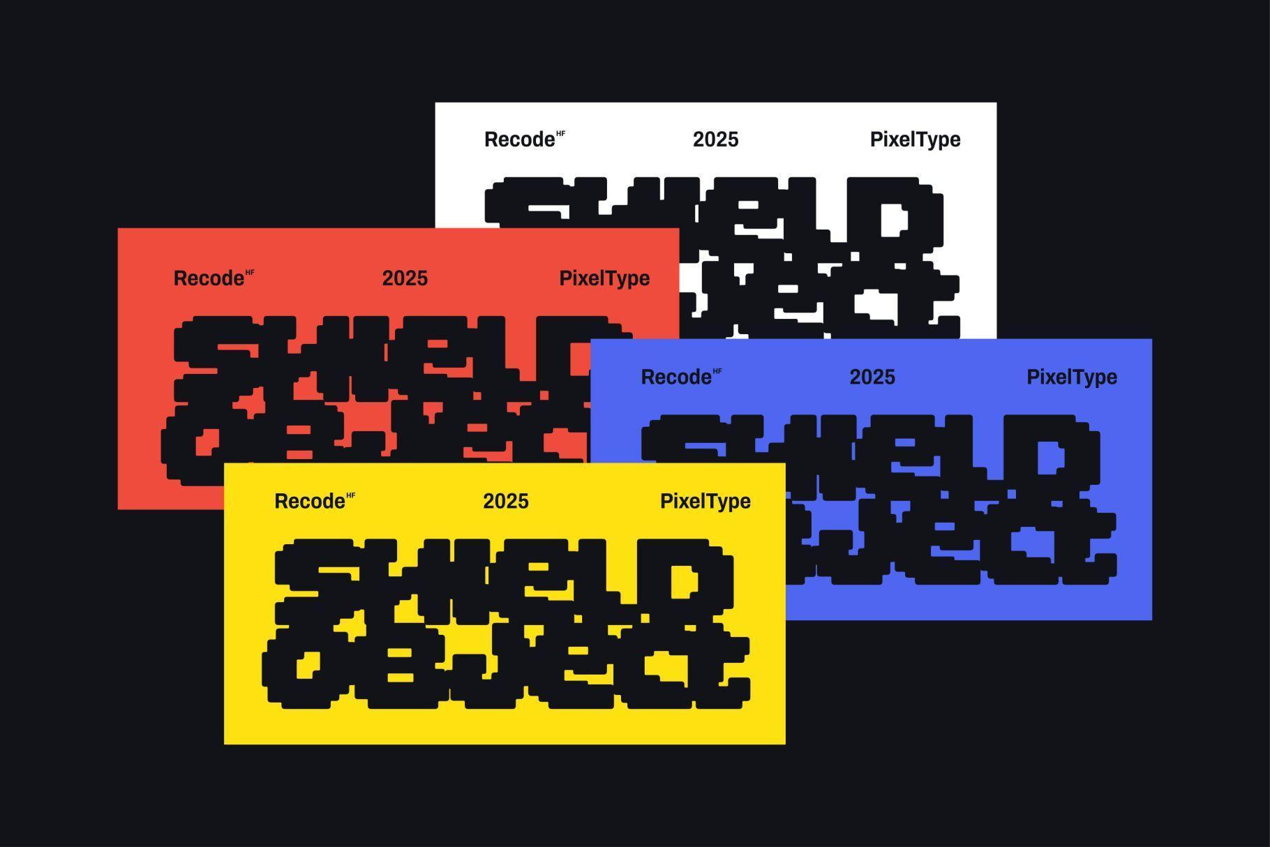 Recode HF Bold Pixel Typeface