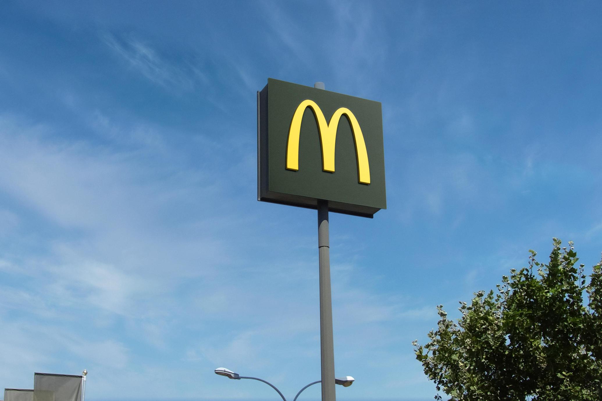 Drive-Thru Pole Sign Mockup