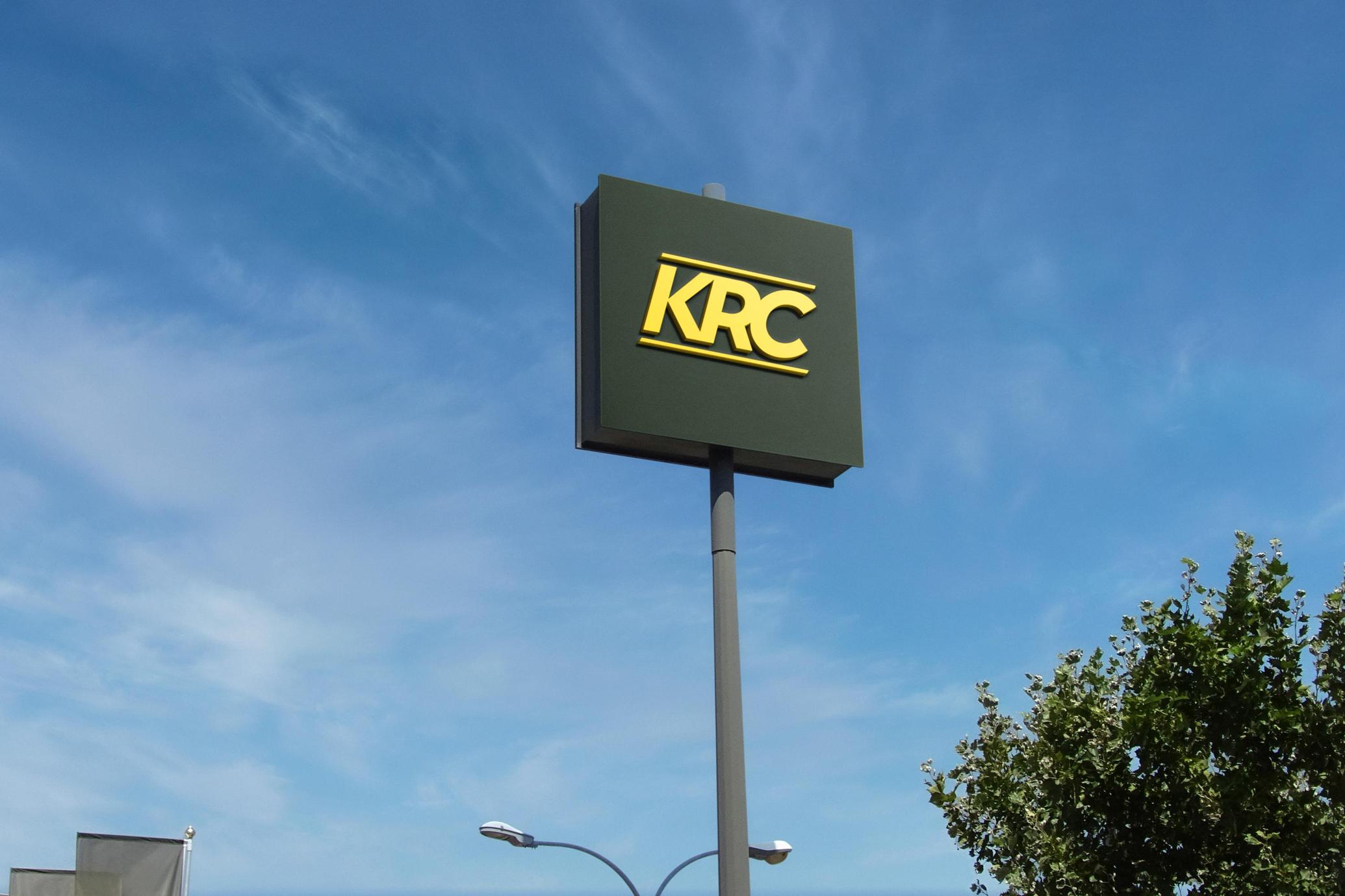 Drive-Thru Pole Sign Mockup