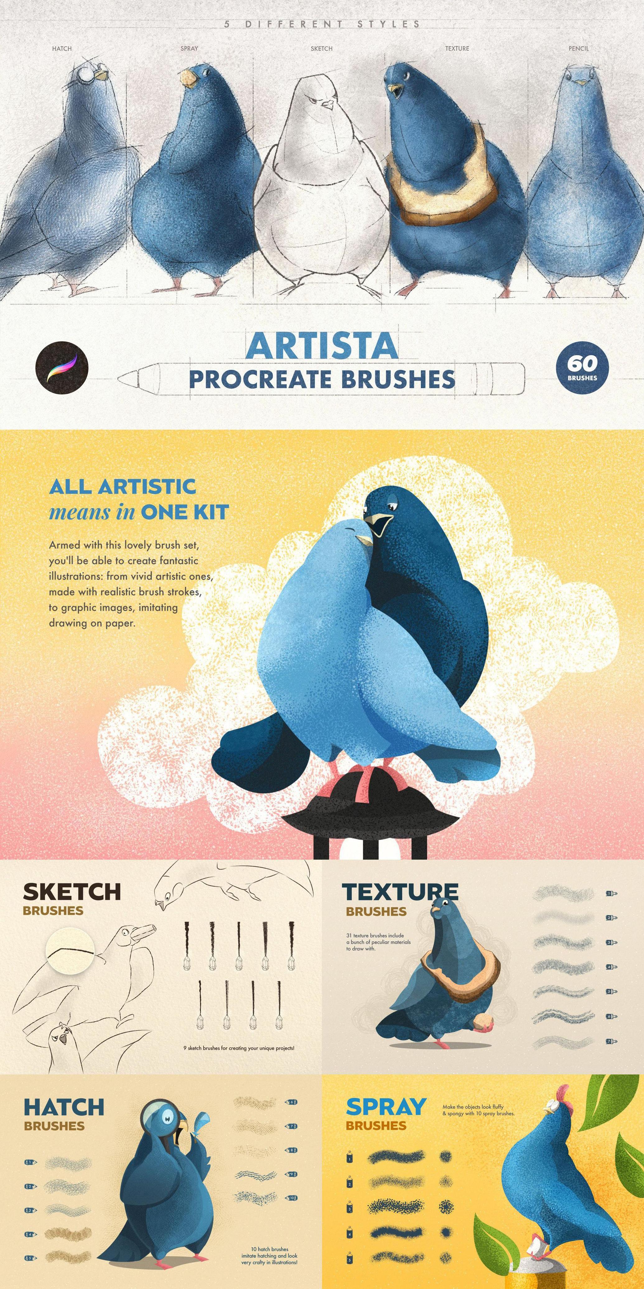 25-in-1 Procreate Brushes Bundle