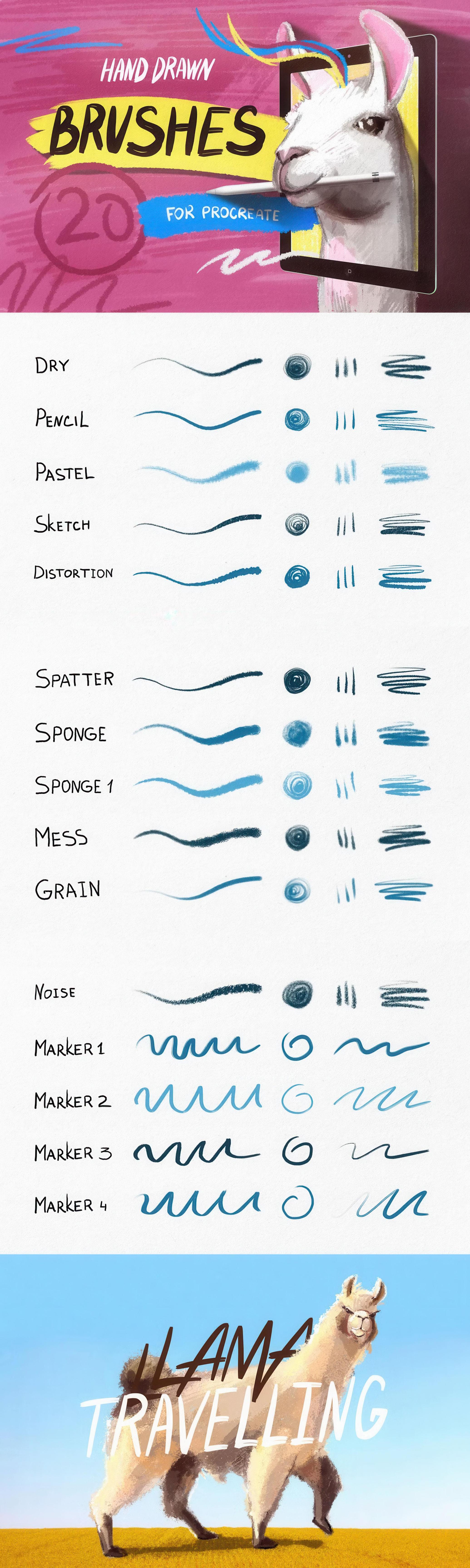 25-in-1 Procreate Brushes Bundle