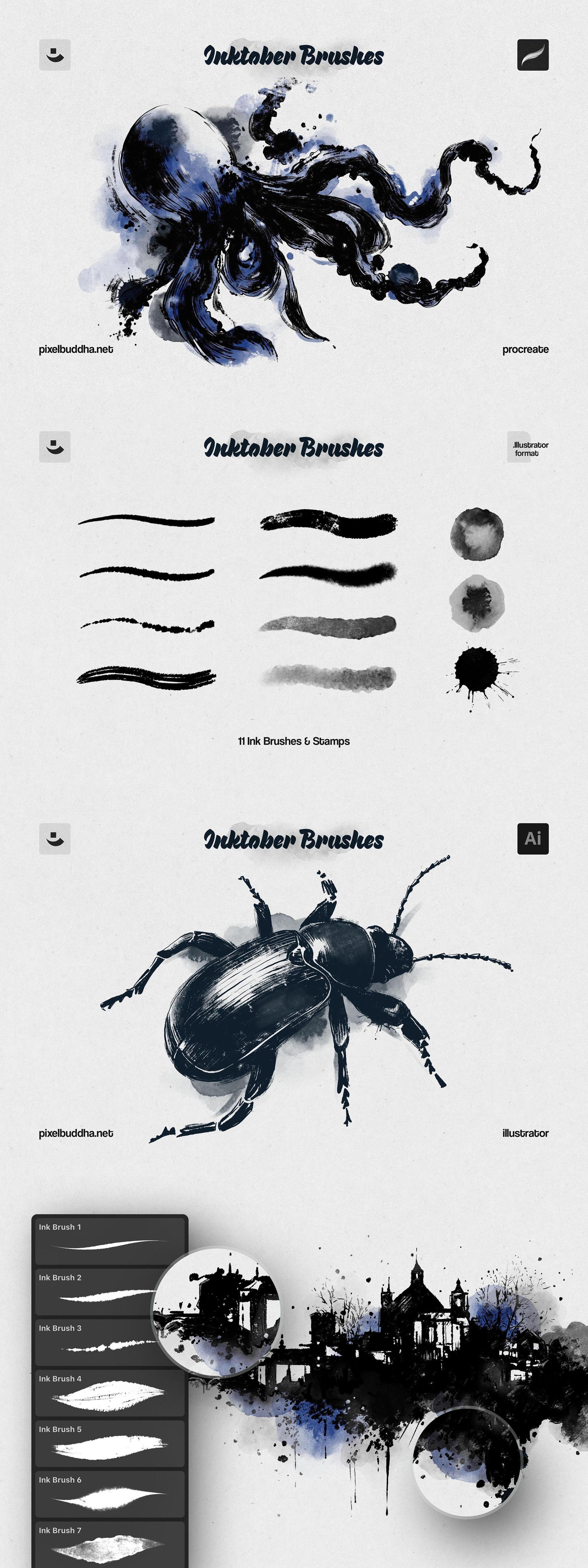 25-in-1 Procreate Brushes Bundle