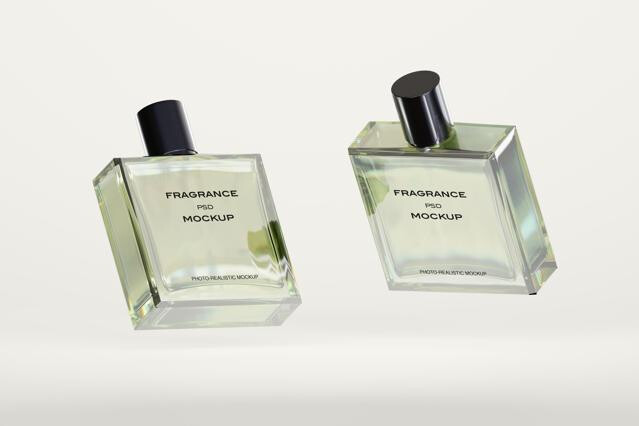 Glass Perfume Bottle Mockup