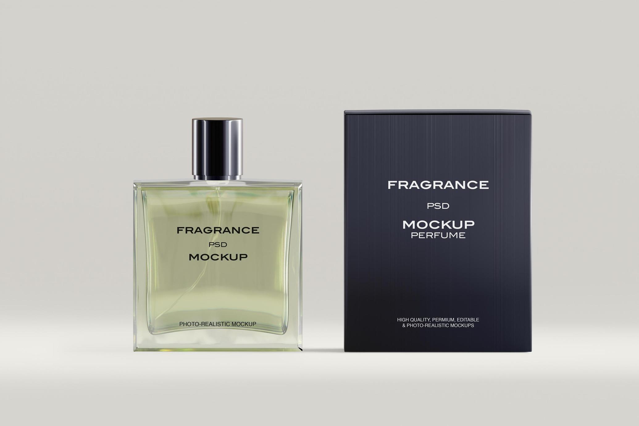 Glass Perfume Bottle Mockup