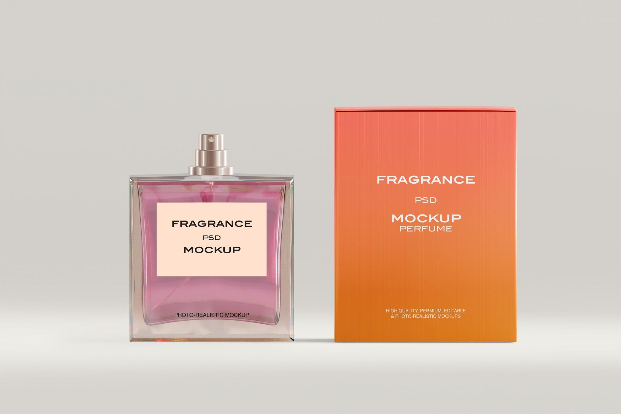 Glass Perfume Bottle Mockup