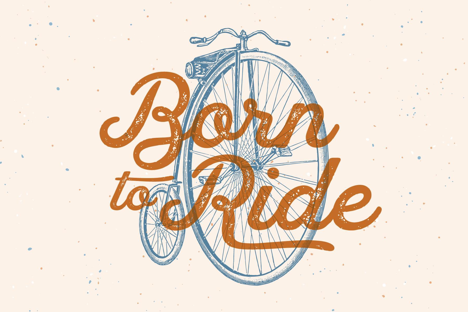 Bicycles Vintage Illustration Set