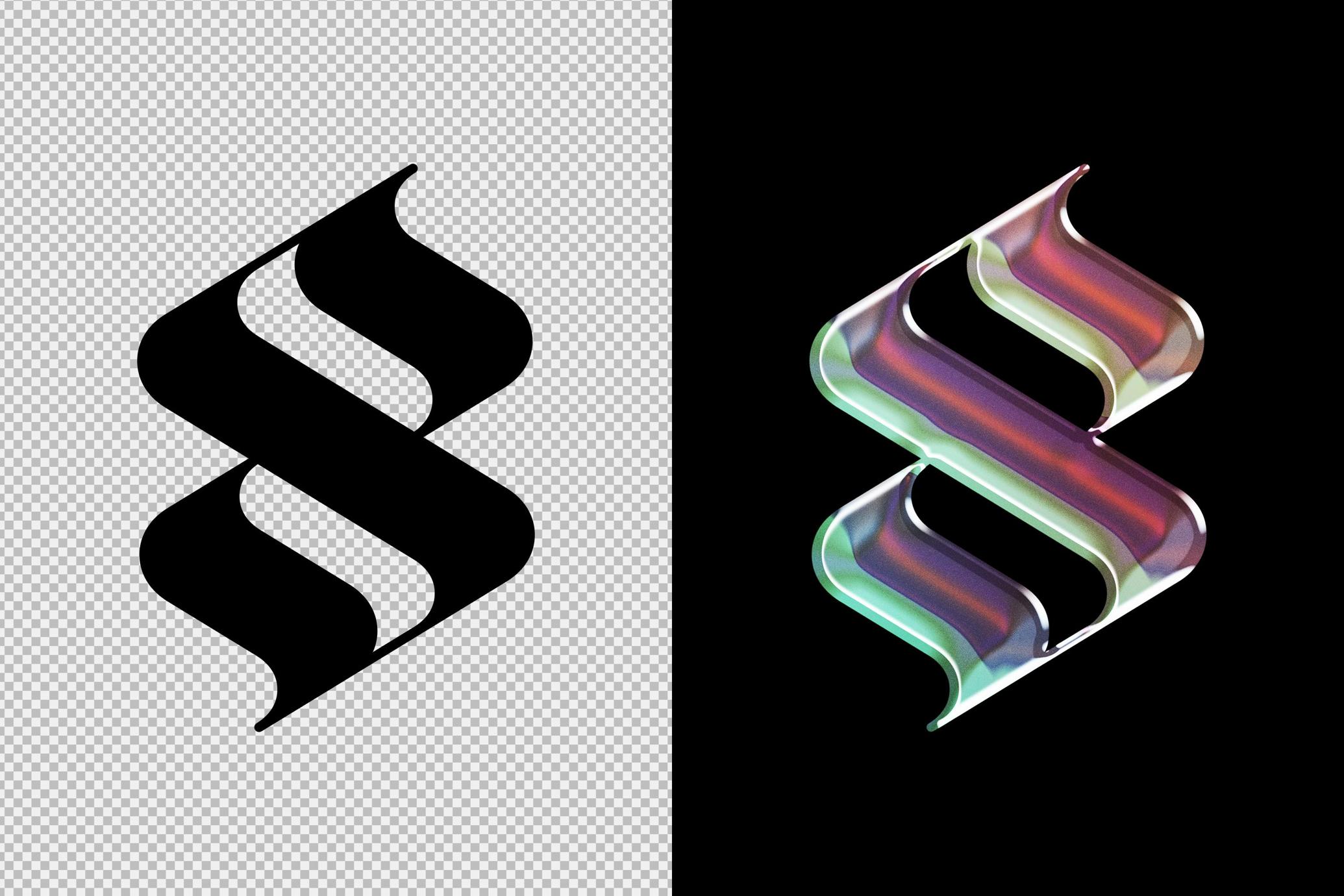 Chrome Logo Effect