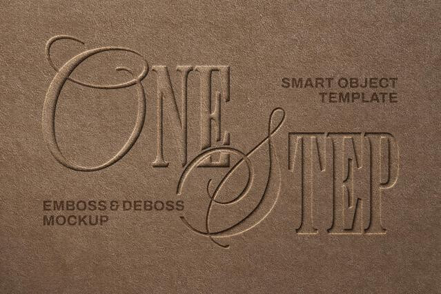 Embossing & Debossing Leather Mockup