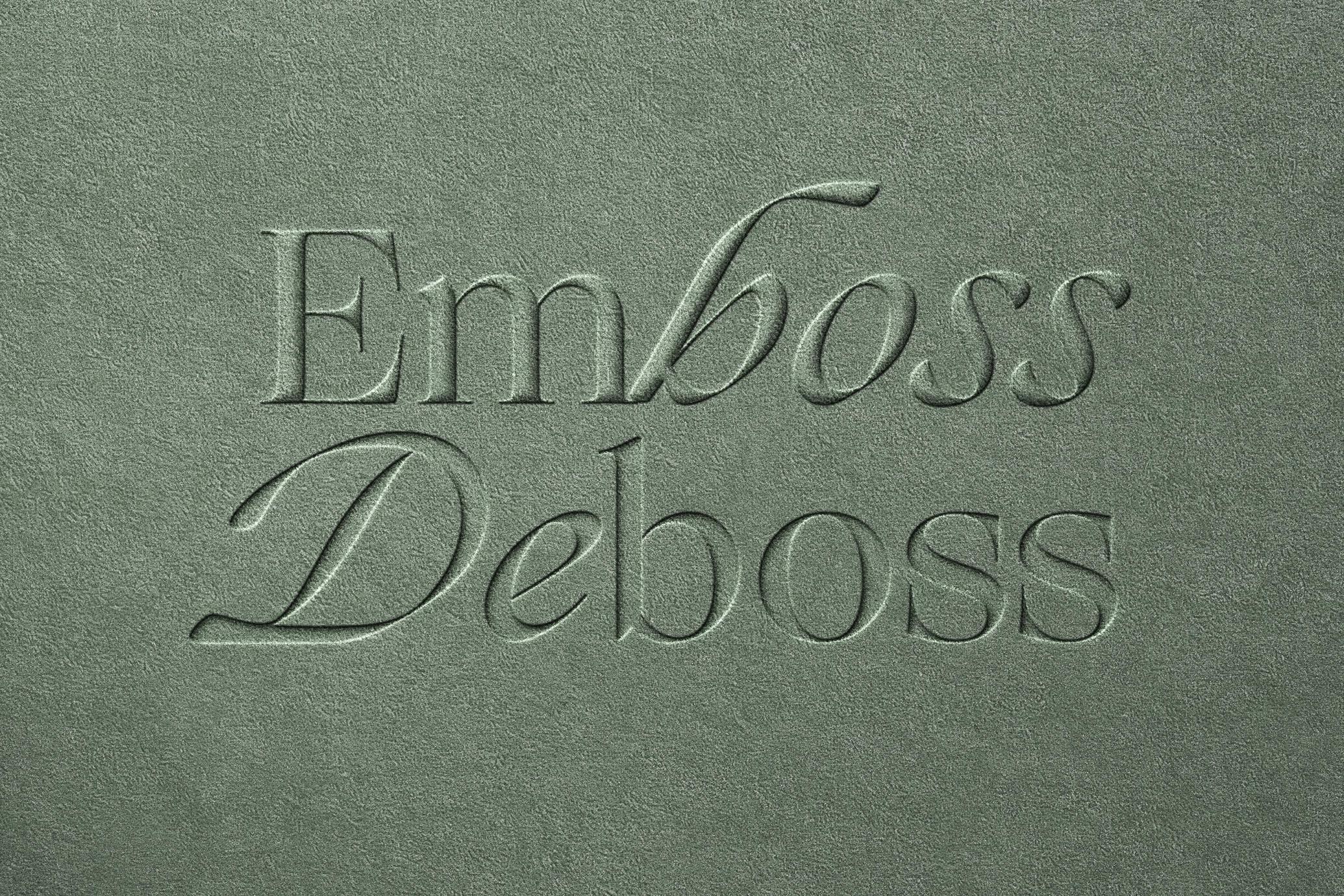 Embossing & Debossing Leather Mockup