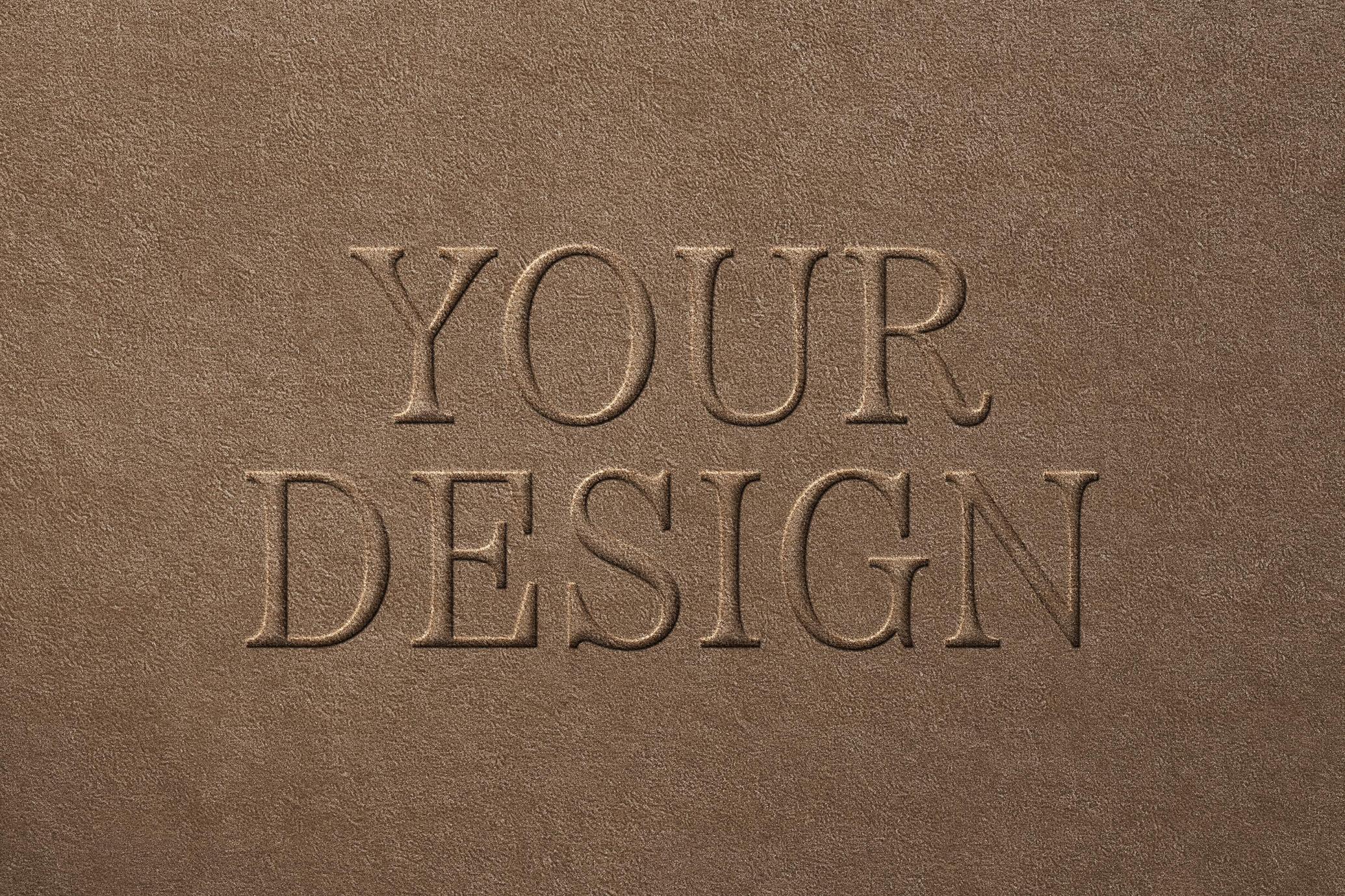 Embossing & Debossing Leather Mockup