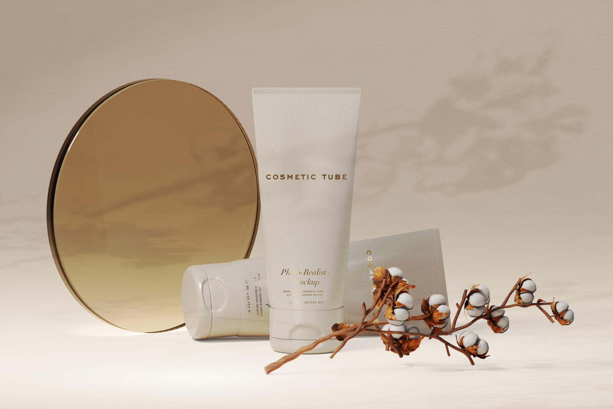 Cosmetic Tube Mockup Trio