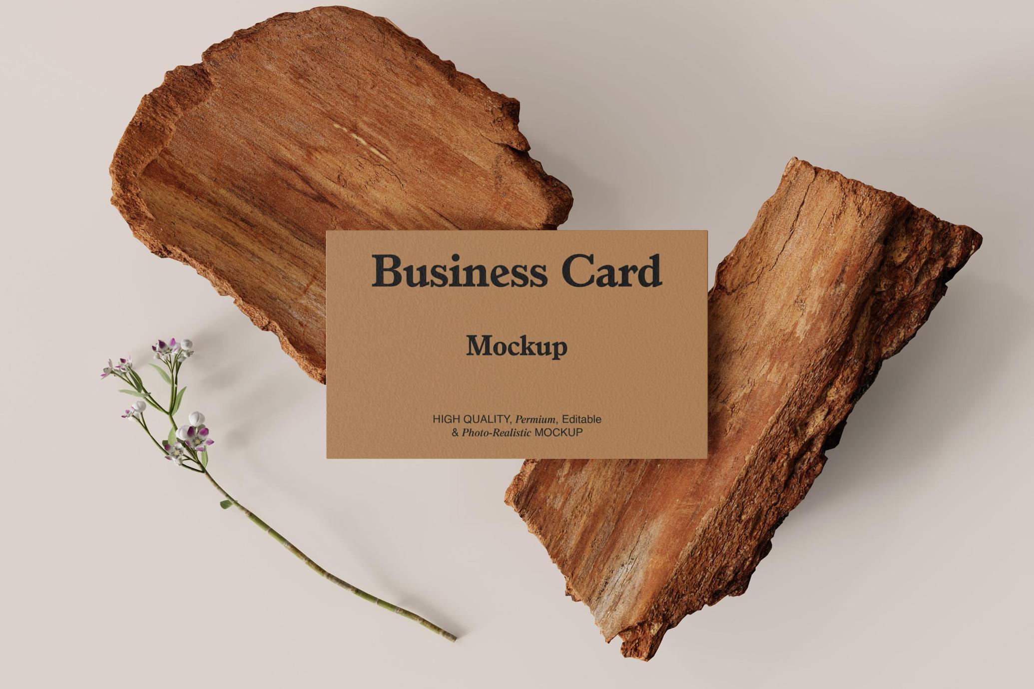 Embossed Business Card Mockup Set