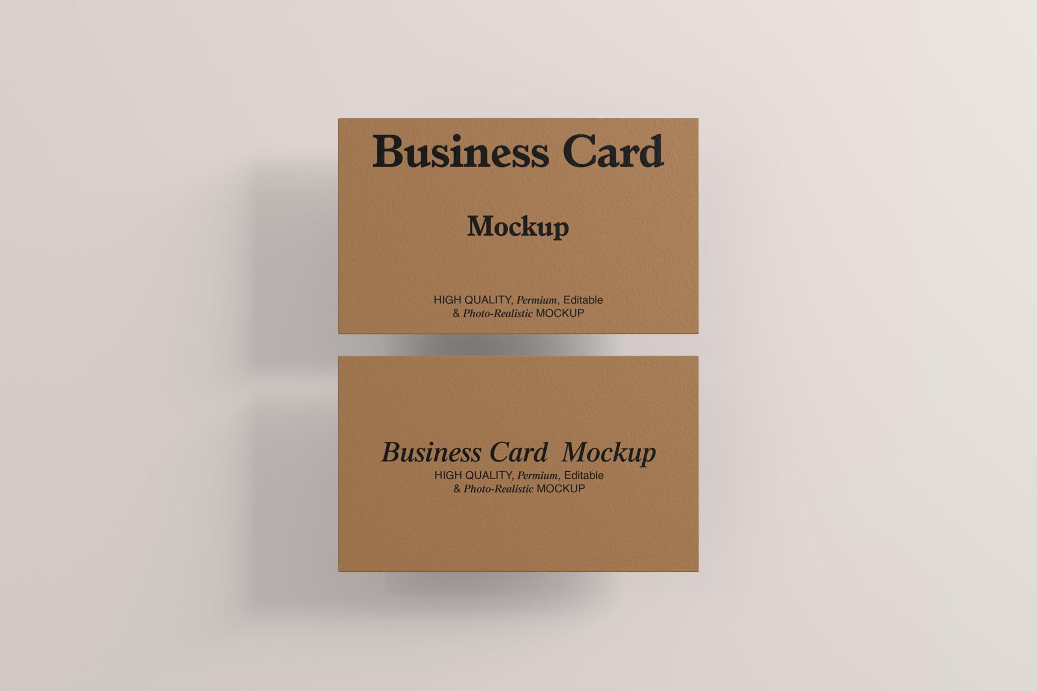 Embossed Business Card Mockup Set