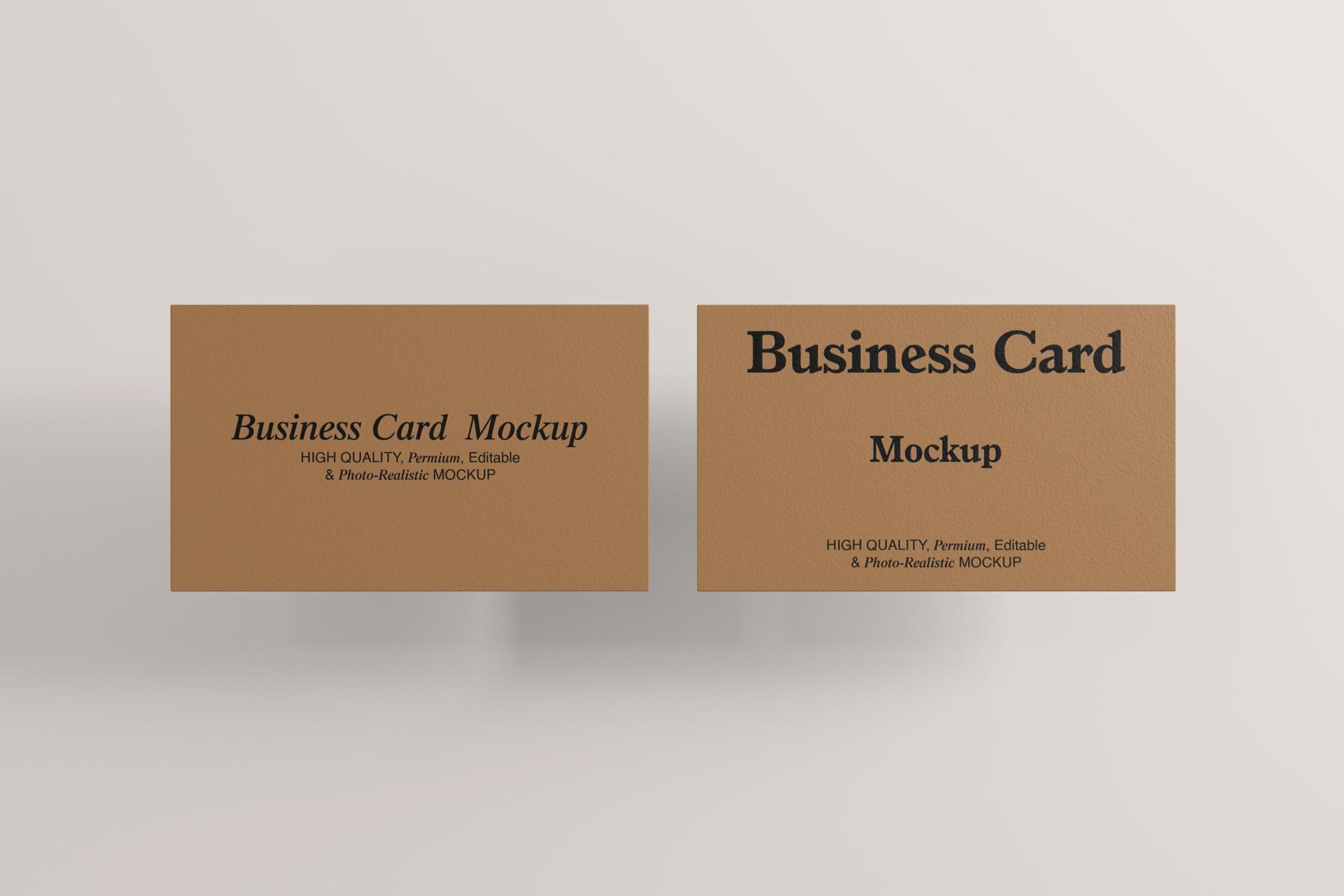 Embossed Business Card Mockup Set