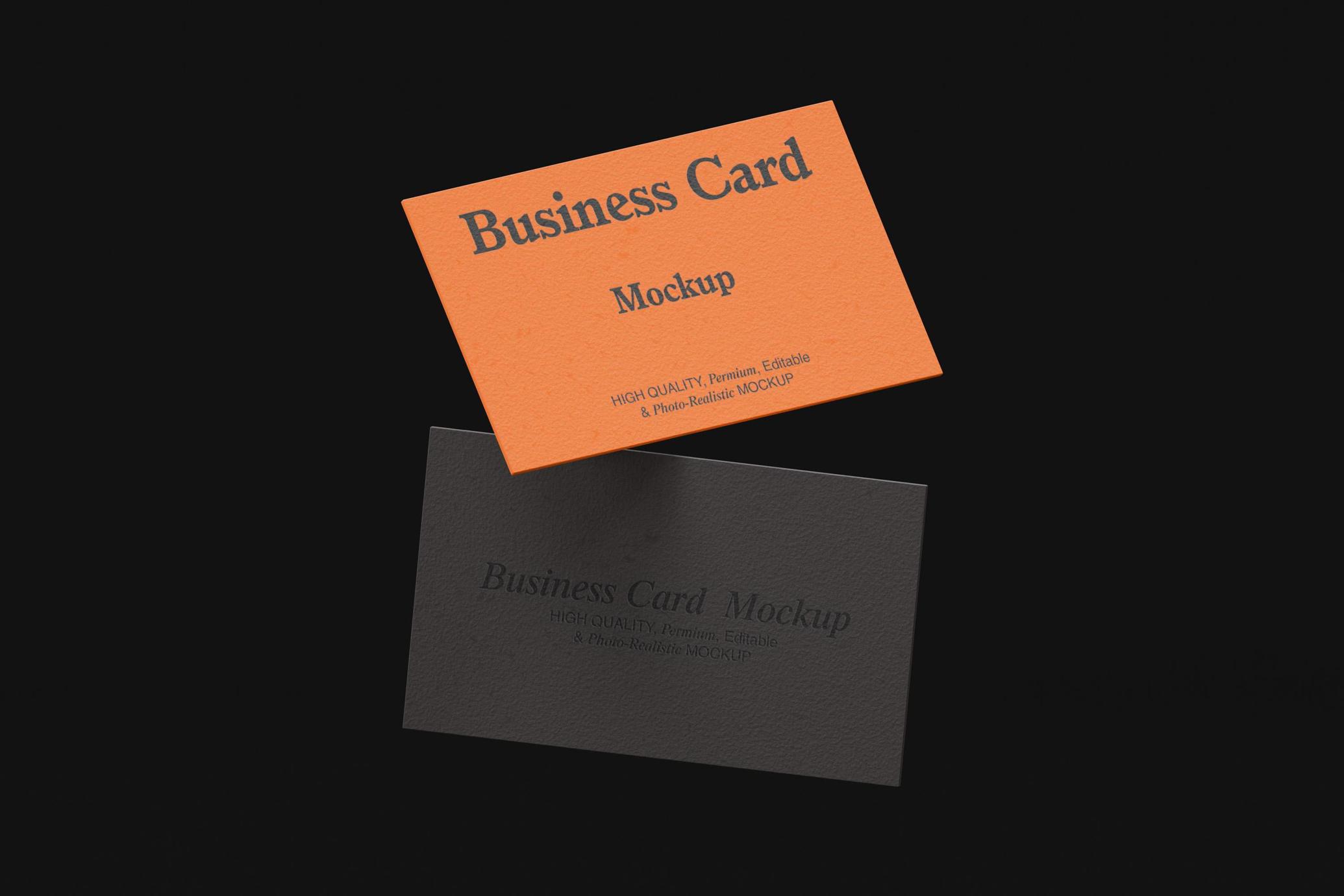 Embossed Business Card Mockup Set