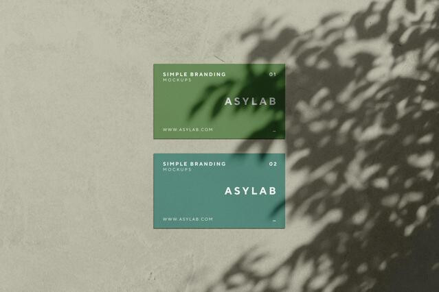 Botanical Shade Business Cards Mockup