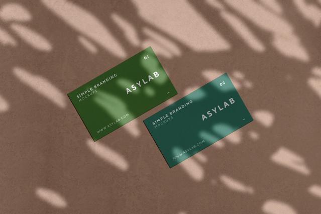 Natural Shade Business Cards Mockup