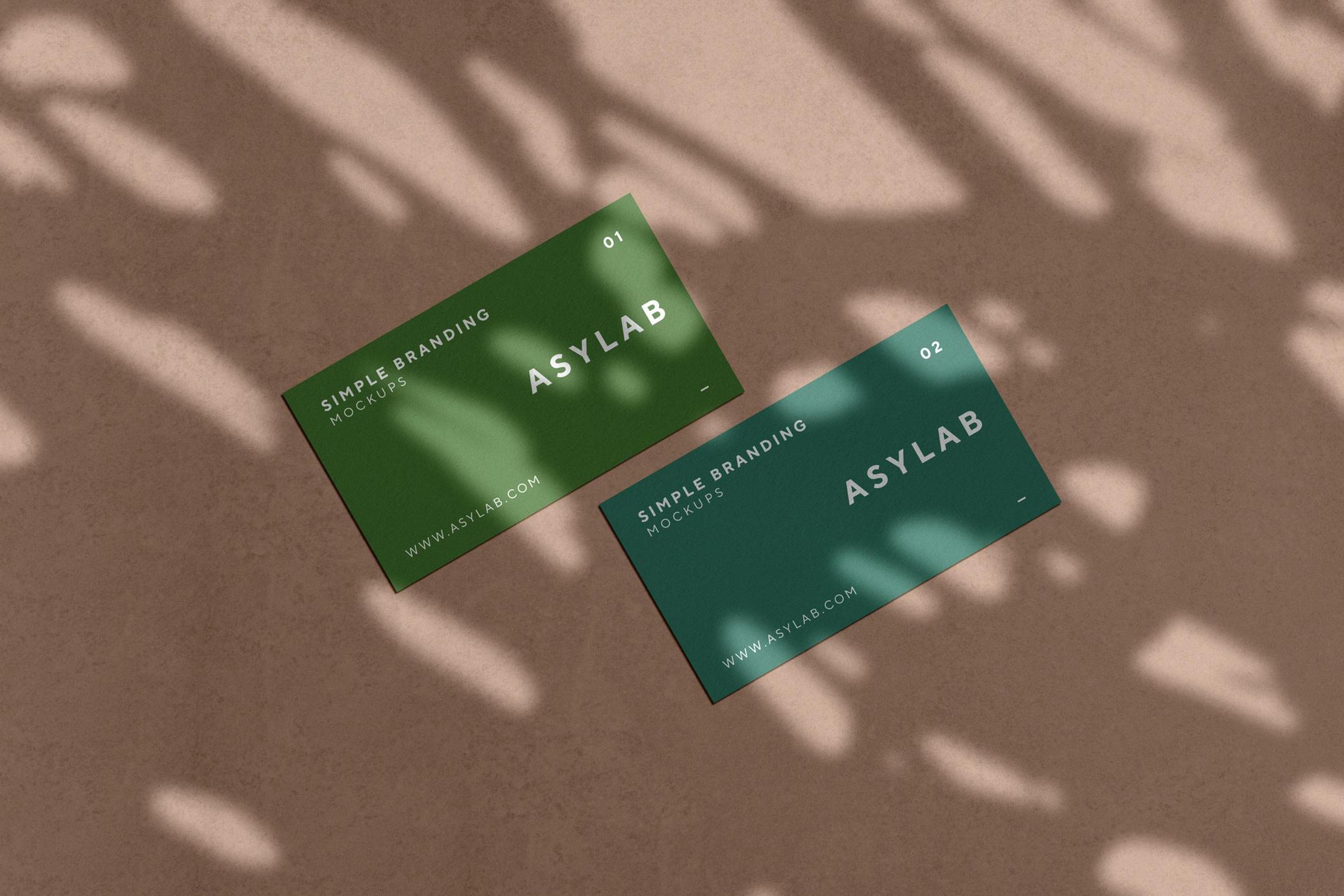 Natural Shade Business Cards Mockup