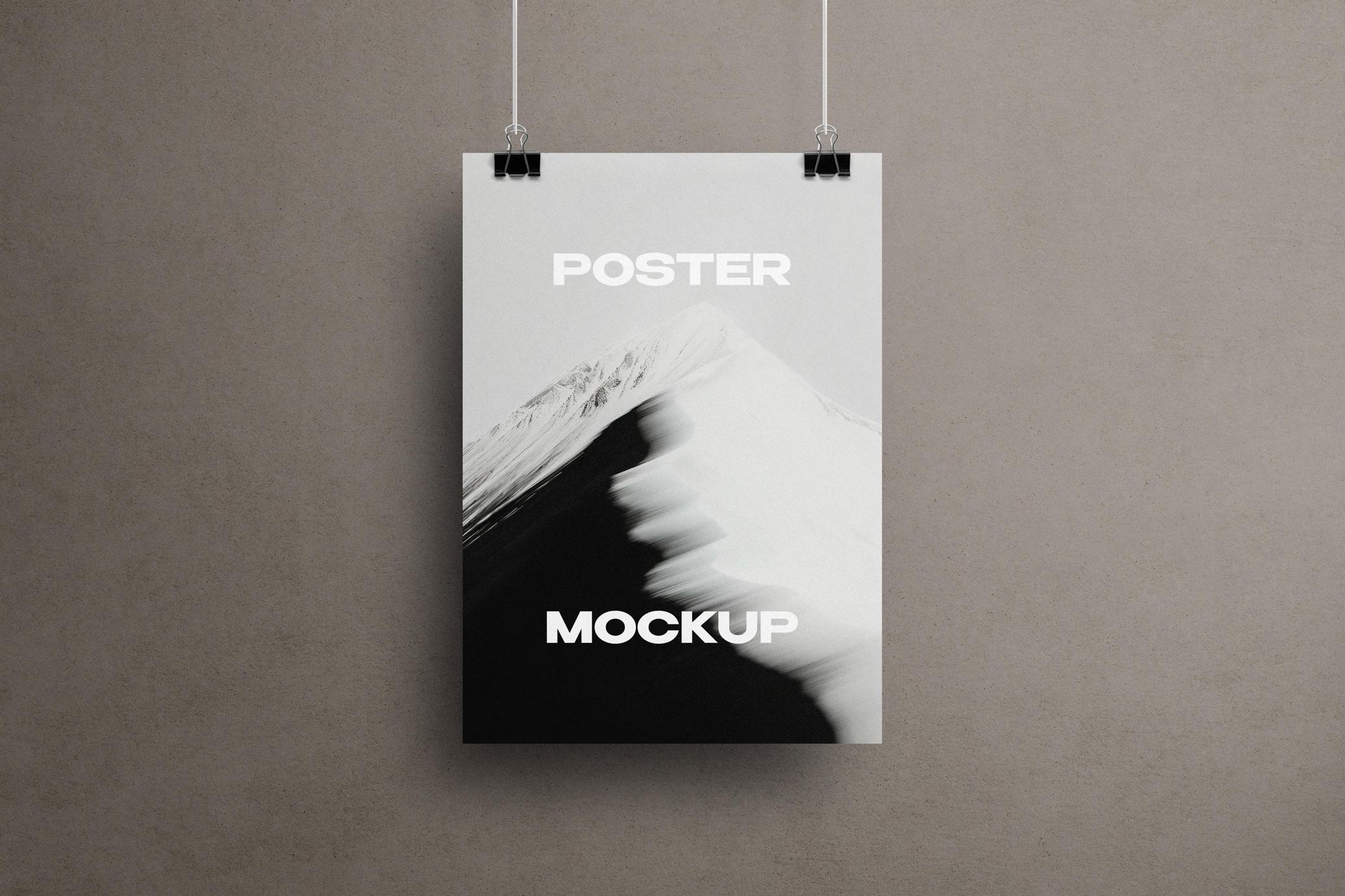 Vertical Clipped Poster Mockup