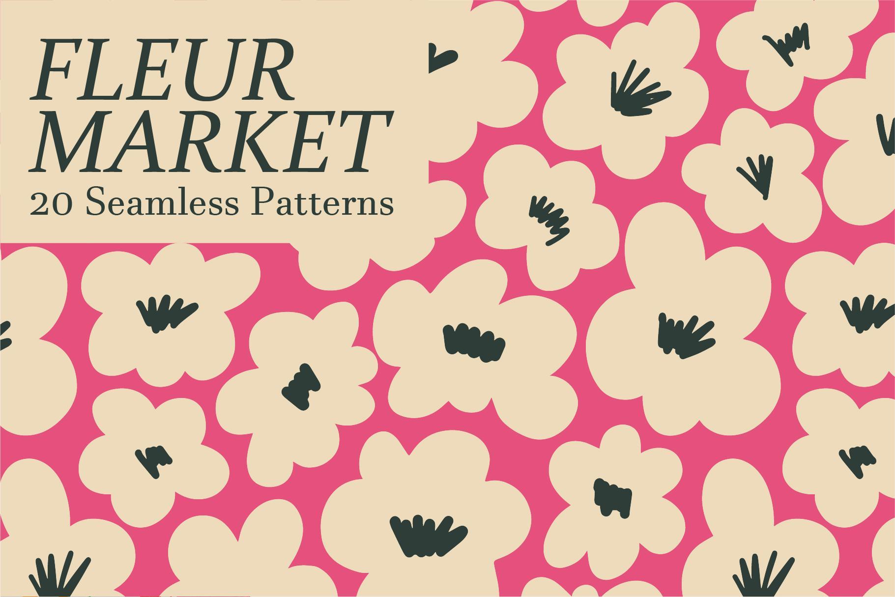 Retro Flower Seamless Patterns