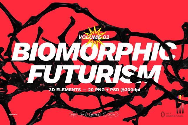 Biomorphic Futurism Clipart