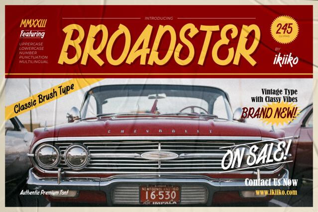 Broadster - Classic Brush Font