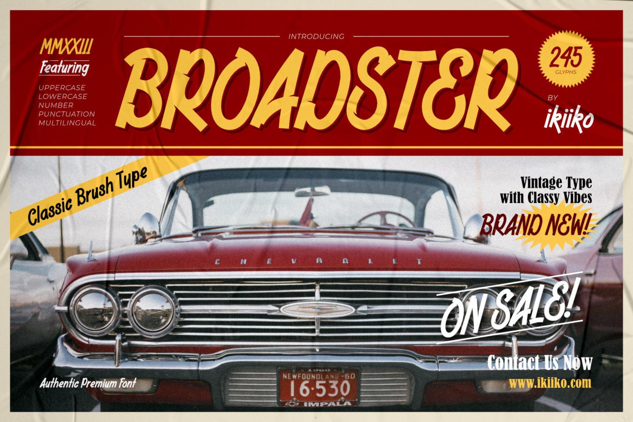 Broadster - Classic Brush Font