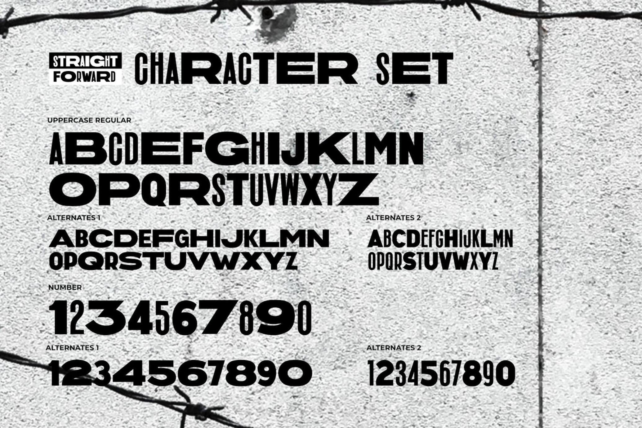Straight Forward - Mixed Font