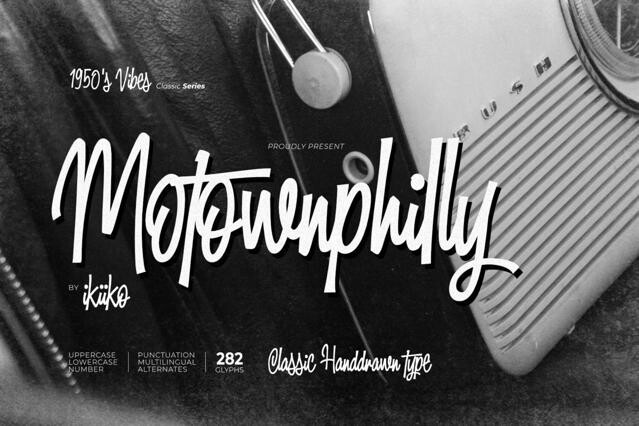 Motownphilly - Classic Handdrawn Font