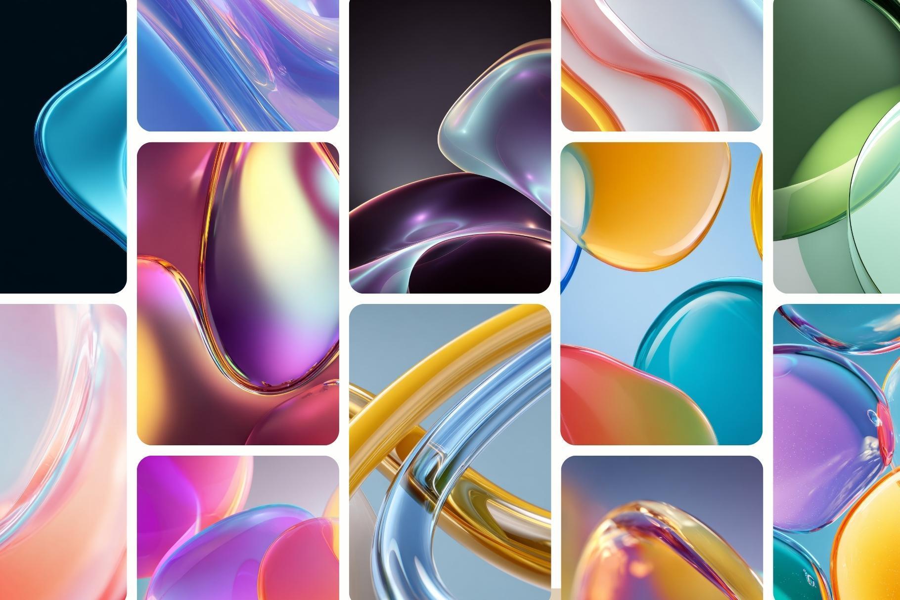 60 Abstract Liquid Glass Wallpapers